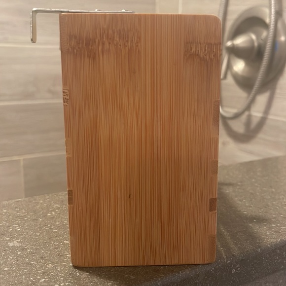 Small Wooden Organizer Box with Metal Brackets - Picture 2 of 8